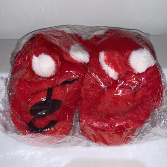RED RABBIT SLIPPERS - Picture 3 of 4